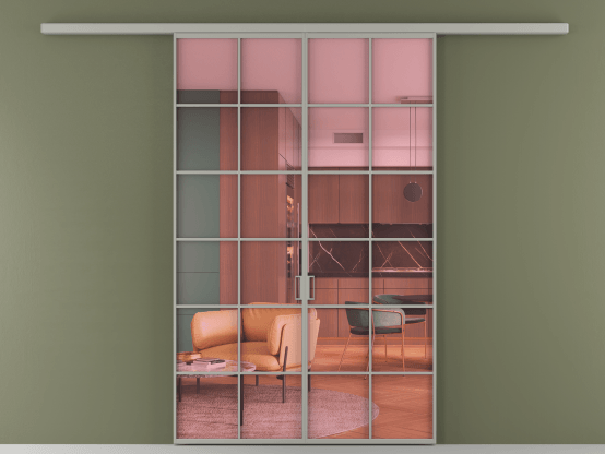 Алюминевая перегородка АЛПР 040.05_АНСР_ПРОЗ РОЗ_new. Цвет Алюминий нейтральный серый. Материал Алюминий в эмали. Коллекция Перегородка Formato вдоль стены 2 створки. Фото. Алюминевая перегородка АЛПР 040.05_АНСР_ПРОЗ РОЗ_new. Цвет Алюминий нейтральный серый. Материал Алюминий в эмали. Коллекция Перегородка Formato вдоль стены 2 створки. Картинка.