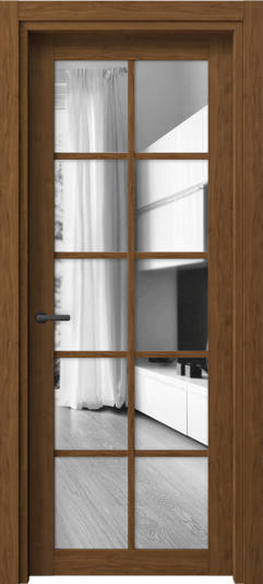 Дверь межкомнатная 2106 ЛОР ДВ ЗЕР. Цвет Лесной орех. Материал Ламинатин. Коллекция Neo. Картинка.