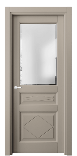 Дверь межкомнатная 6344 ББСК САТ Ф. Цвет Бук бисквитный. Материал Массив бука эмаль. Коллекция Toscana Rombo. Картинка.