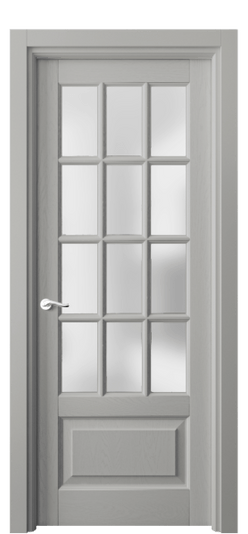 Дверь межкомнатная 0728 ДНСР САТ. Цвет Дуб нейтральный серый. Материал Массив дуба эмаль. Коллекция Lignum. Картинка.