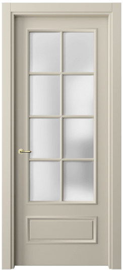 Дверь межкомнатная 8112 МБСР САТ. Цвет Матовый бежево-серый. Материал Гладкая эмаль. Коллекция Paris. Картинка.