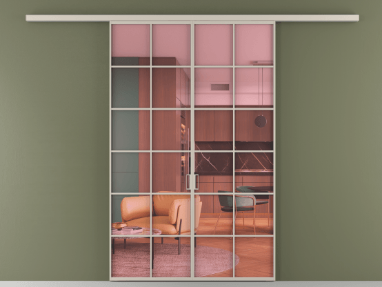 Алюминевая перегородка АЛПР 040.05_АСБЖ_ПРОЗ РОЗ_new. Цвет Алюминий светло-бежевый. Материал Алюминий в эмали. Коллекция Перегородка Formato вдоль стены 2 створки. Фото. Алюминевая перегородка АЛПР 040.05_АСБЖ_ПРОЗ РОЗ_new. Цвет Алюминий светло-бежевый. Материал Алюминий в эмали. Коллекция Перегородка Formato вдоль стены 2 створки. Картинка.