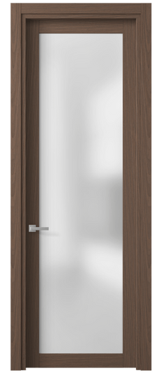 Дверь межкомнатная 2102 МШНДК САТ. Цвет Дуб кофейный матовый. Материал Мультишпон Naturwood. Коллекция Planum. Картинка.