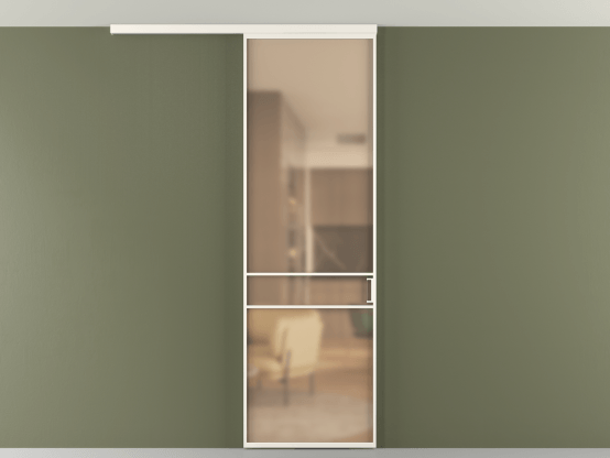 Алюминевая перегородка vd1_02 Алюминий пудровый белый Сатинированное оранжевое стекло, триплекс, 6мм. Цвет Алюминий пудровый белый. Материал Алюминий в эмали. Коллекция Перегородка Formato вдоль стены на потолок 1 створка. Картинка.