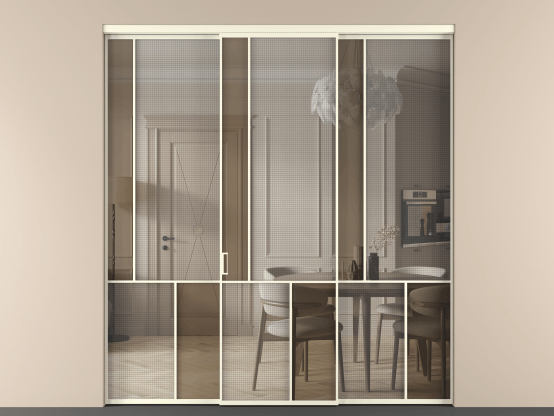 Алюминевая перегородка vn3_3_АМБ_MS+Бронза триплекс_new. Цвет Алюминий молочно-белый. Материал Алюминий в эмали. Коллекция Перегородка Mosaic внутри проёма 3 створки. Фото. Алюминевая перегородка vn3_3_АМБ_MS+Бронза триплекс_new. Цвет Алюминий молочно-белый. Материал Алюминий в эмали. Коллекция Перегородка Mosaic внутри проёма 3 створки. Картинка.