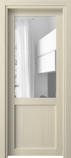 Дверь межкомнатная 2122 МОЯ ПРОЗ. Цвет Молочный ясень. Материал Ciplex ламинатин. Коллекция Neo. Картинка.