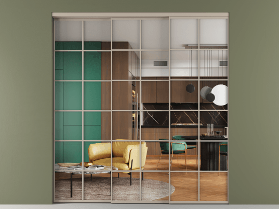 Алюминевая перегородка АЛПР 040.05_АБСК_Crystalvision_new. Цвет Алюминий бисквитный. Материал Алюминий в эмали. Коллекция Перегородка Formato внутри проёма 3 створки с синхронным механизмом. Фото. Алюминевая перегородка АЛПР 040.05_АБСК_Crystalvision_new. Цвет Алюминий бисквитный. Материал Алюминий в эмали. Коллекция Перегородка Formato внутри проёма 3 створки с синхронным механизмом. Картинка.