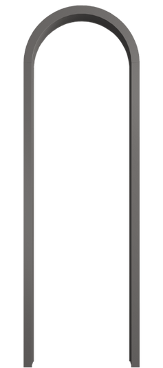 Дверь межкомнатная Арка МКЛС. Цвет Матовый классический серый. Материал Гладкая эмаль. Коллекция Palazzo. Картинка.