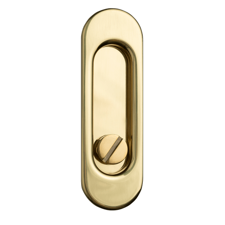 Ручки для дверей Ручка-лодочка для раздвижной двери с заверткой Ноксия. Цвет Полированное золото. Коллекция Ручка-лодочка для раздвижной двери с заверткой Ноксия. Картинка.