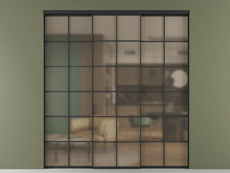 Перегородка Формато внутри проёма 3 створки