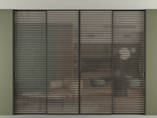 Перегородка Formato внутри проёма скрытое крепление в потолок 4 створки