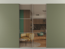 Перегородка Formato внутри проёма двустворчатая со скрытым креплением в потолок