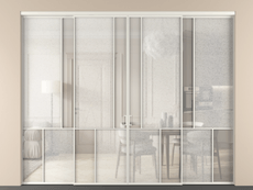 Перегородка Мозаик внутри проёма 4 створки