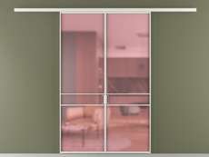 Перегородка Formato вдоль стены 2 створки