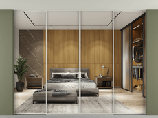 Перегородка Formato внутри проёма скрытое крепление в потолок 4 створки