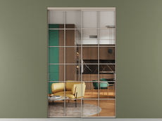 Перегородка Formato внутри проёма 2 створки