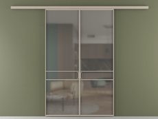 Перегородка Формато вдоль стены 2 створки