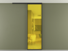 Перегородка Formato вдоль стены на потолок 1 створка