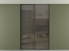 Перегородка Formato внутри проёма скрытое крепление в потолок 2 створки